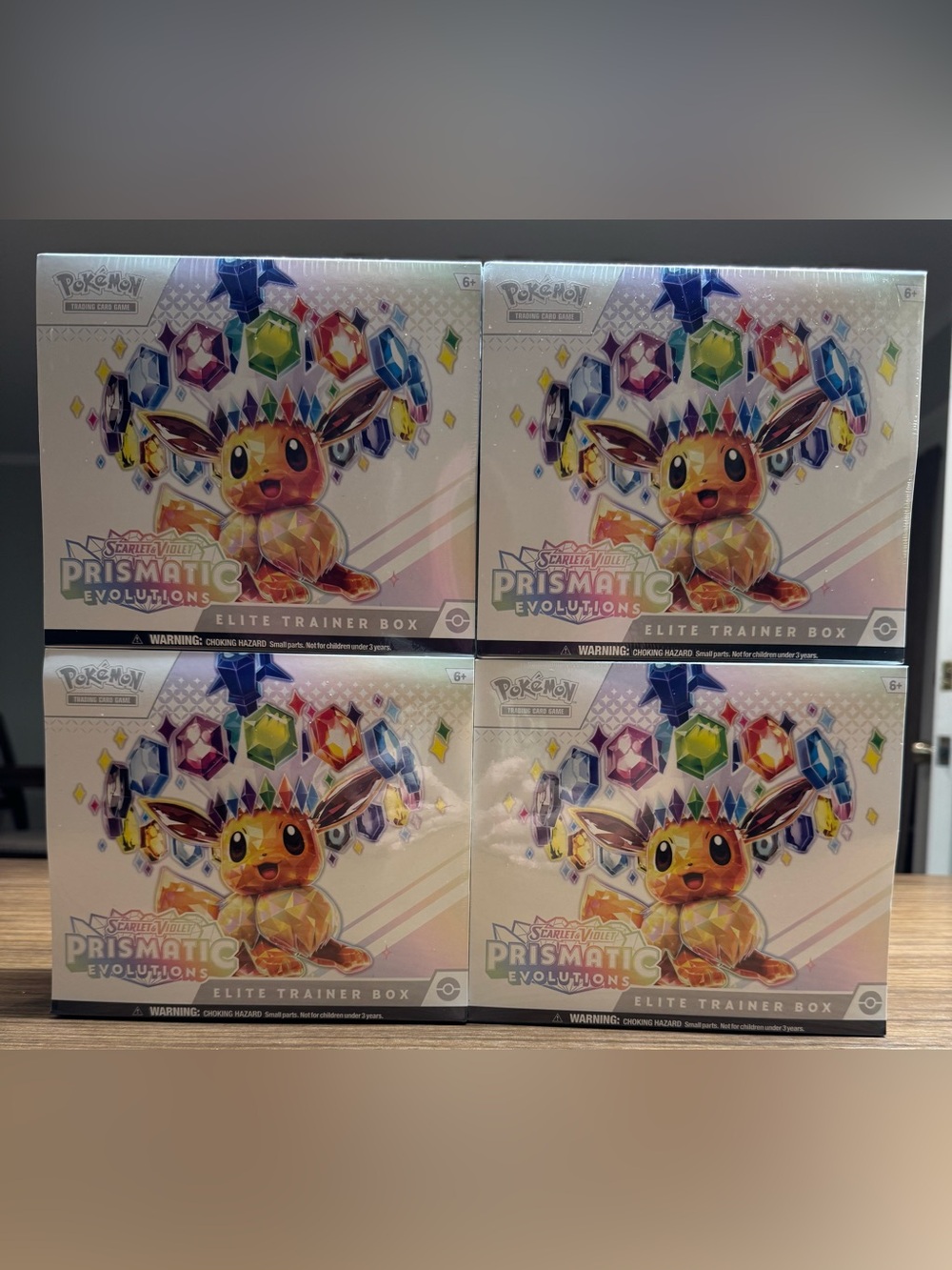 Pokemon Prismatic Eevee Elite Trainer Box - White with Multicolor Gems